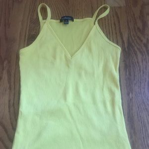 Fashion Nova Yellow Ribbed tank top small
